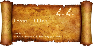 Loosz Lilian névjegykártya